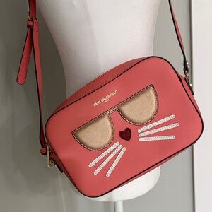 Karl Lagerfeld Coral Cat Crossbody Bag